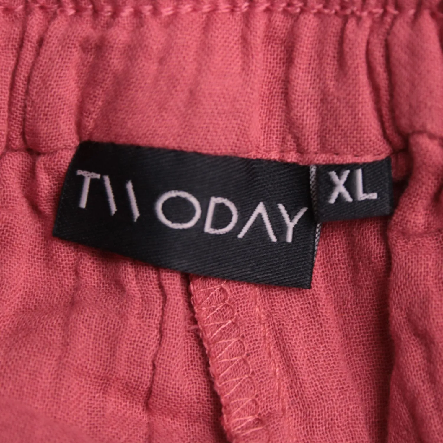 Бордовые шорты T\ODAY из хлопка с поясом на резинке, размер 52 (XL)